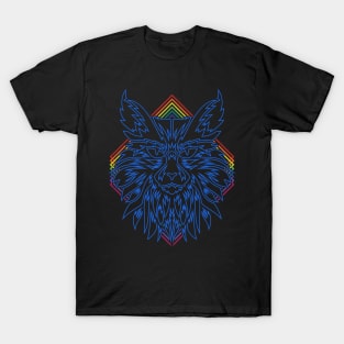 Retro Blue Cat T-Shirt